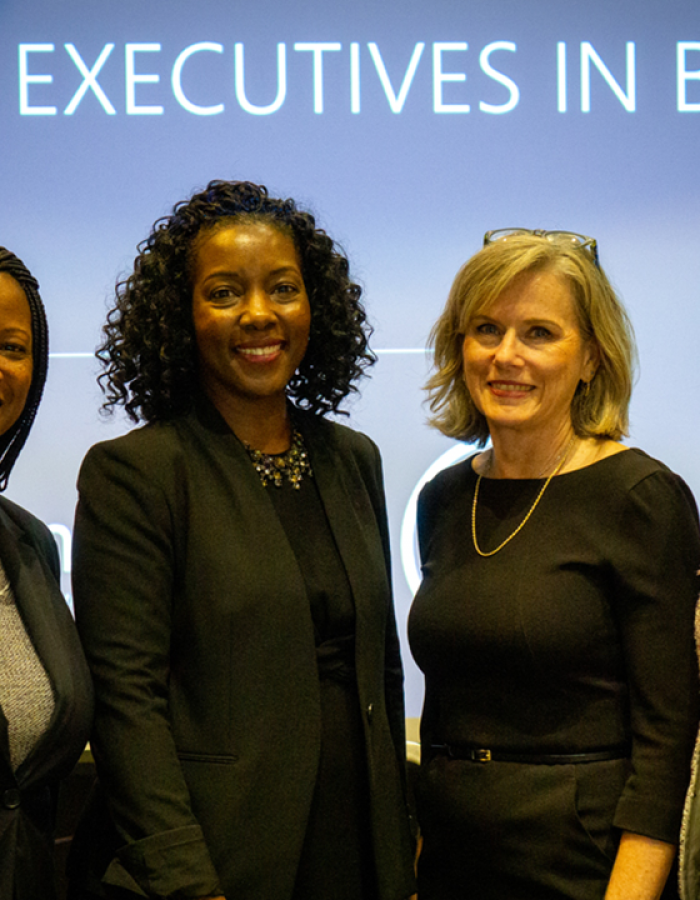 Photo: From left, Lakisha A. Woods, President & CEO of the National Institute of Building Sciences; Paula Glover, CEO of American Association of Blacks in Energy; Andrea Rutledge, President & CEO of the Construction Management Association of America, and Dawn Sweeney, President & CEO of the National Restaurant Association